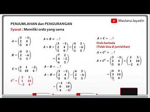 OPERATIONS ON MATRIXES - ADDITION, SUBTRACTION, MATRIX MULTIPLICATION