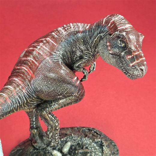 Hand-painted T-rex Dinosaur Statue, Jurassic Nest Display Figure - Etsy