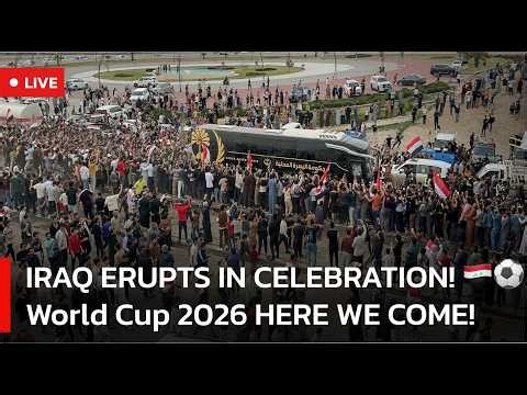 🔴LIVE: Baghdad Crowds Celebrate Iraq’s Historic FIFA World Cup 2026 Qualification | AC1W