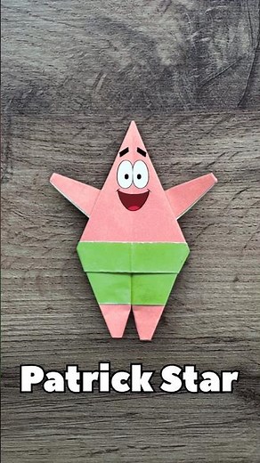 EASY ORIGAMI PATRICK STAR SPONGEBOB FRIEND TUTORIAL | HOW TO MAKE ORIGAMI SPONGEBOB EASY