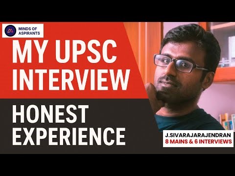 My UPSC Interview | My Experience | MindsOfAspirants |SivaRajaRajendran #interview