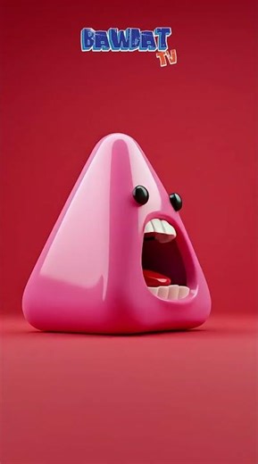 Triangle Nightmare: When the Pink Monster Turns Evil!👾😱