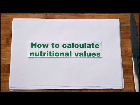 How to: calculate nutritional values of your recipes