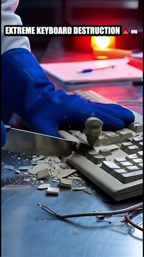 EXTREME KEYBOARD DESTRUCTION 🚨⌨️ #shorts