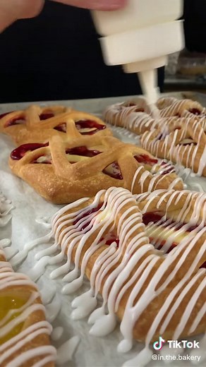 Raspberry Cream Danish! #pastryshop #delicious #bakery #fall #satisfying #stepbystep #frenchpastry #pastrychef #pastries #fyp
