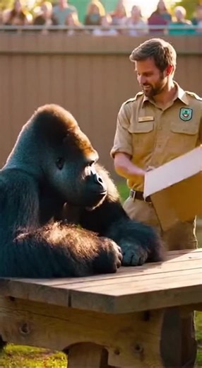 Gorilla Gets Bamboozled! 🍌 Keeper's Magic Trick Shocks Primate! Watch what happens when a quick-witted zoo keeper plays a hilarious magic trick on a skeptical silverback gorilla! You won won't believe the gorilla's priceless reaction when he sees what comes out of the