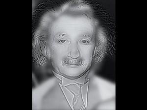 Einstein Marilyn Hybrid Image Illusion