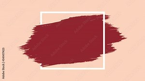 Brush background with red brush strokes being painted and an animated frame or empty text box moving around the paint strokes. Frame has copy space for text. Great for advertisements. Stock Video