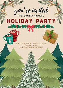 Editable Holiday Party Invitation - Etsy