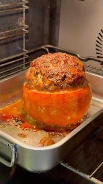 Stuffed pumpkin with meat 🤯 #recipe #goodfood #cheflife #food #cooking #chef #easyrecipe