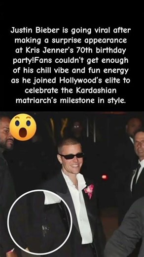 Justin Bieber Steals the Spotlight at Kris Jenner’s 70th Birthday #celebrity