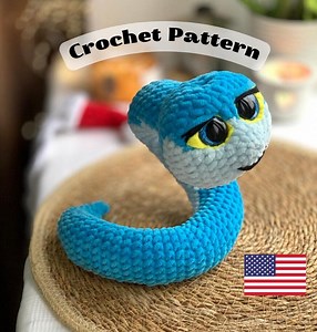 Maddy the Snake Crochet Pattern - Adorable Back to the Outback Inspired DIY Toy - Etsy