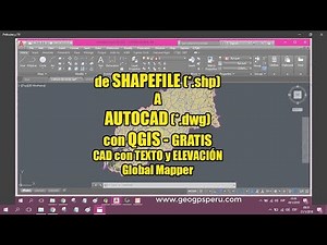 abrir SHAPEFILE en QGIS y exportarlo a AUTOCAD con textos y altitud CUENCAS HIDROGRAFICAS