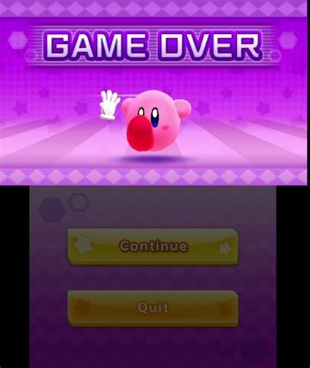 Kirby Planet Robobot 3ds Game over screen #gameover #kirby #kirbyplanetrobobot #shorts