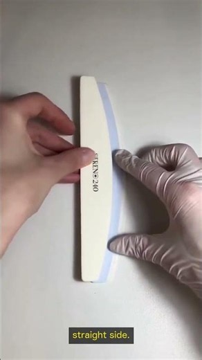 How to remove sticky base with nail file and buff #Shorts