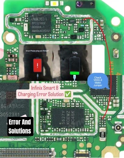 Infinix Smart 8 Charging error solution. #errorandsolutions #smartphone #chargingerror #repair