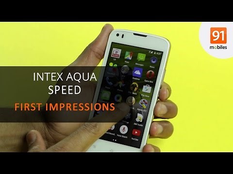 Intex Aqua Speed: First Look | Hands on | Launch