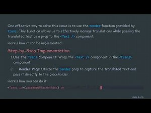 How to Effectively Translate Input Placeholders in React with React Lingui