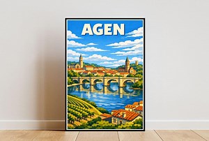 Vintage Agen Poster – Agen France Poster – Agen Travel Poster – Southwest Wall Decor – Agen Travel Poster – Wall Art France - Etsy Australia