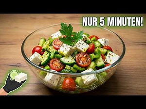 Feta-Gurken-Salat in 5 Minuten 🥗 Das einfachste & leckerste Rezept!