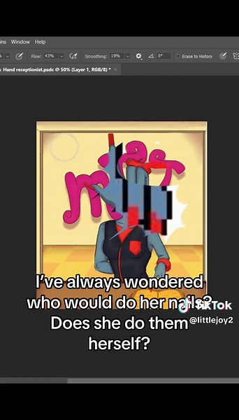 Drawing Undertale Characters Part 32 Hand Receptionist Fanart