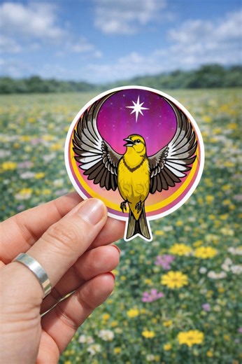Rebel Bird Stickers - Stand With the Resistance, Western Meadowlark, Anti ICE FDT Waterproof Decal HFN - Etsy
