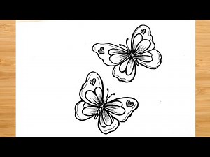 How to Draw Beautiful Butterflies Step by Step | Easy Butterfly Drawing for Beginners