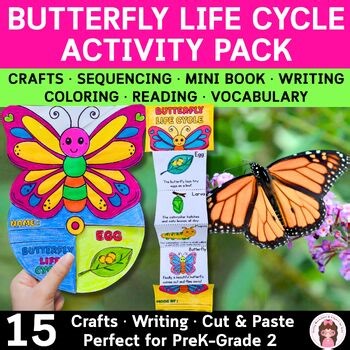Butterfly Life Cycle Worksheets, Activities & Crafts | PreK to Grade 2
