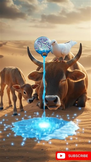 जादुई पानी और नई जिंदगी की शुरुआत 💧🐄 #shorts #youtubefeed #youtube #ai #tranding #cow #cartoon #god