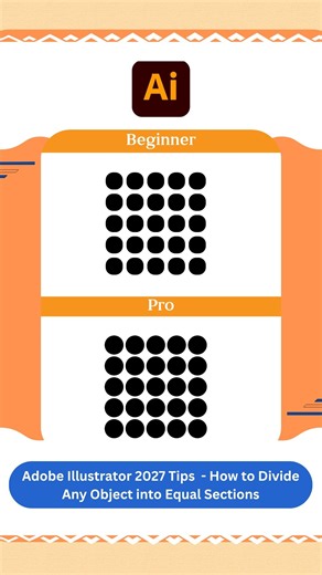 Adobe Illustrator 2027 Tips - How to Divide Any Object into Equal Sections #vipulgraphics