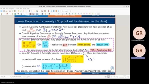 Lec 15: Identifying Gaps in Convergence Toward Accelerated GD and Variants
