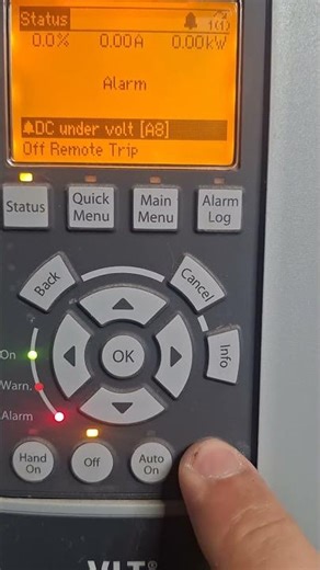 How to Reset Alarm 08 on Danfoss VFD Drive