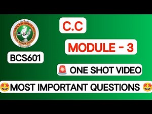 VTU 6th Sem Cloud Computing BCS601 | Module 3 One Shot | IaaS PaaS SaaS + Cloud Platforms