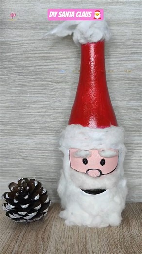 DIY Santa Claus 🎅 l Easy christmas special bottle art l #merrychristmas#simple#decor