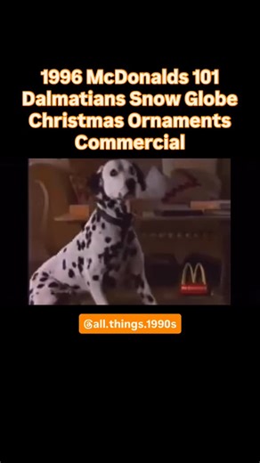 Your Nostalgia Fix for the 90s on Instagram: "1996 McDonalds 101 Dalmatians Snow Globe Christmas Ornaments Commercial #90snostalgia #allthings90s #ilovethe90s #1990s #90skid #90sstuff #allthings1990s #90s #90skids #90sthings #90swasthebest #90schristmas #christmas #1996 #101dalmations #mcdonalds #101dalmationssnowglobe @mcdonalds #mcdonalds101dalmatianssnowglobes @officialhappymeal #90scommercials #90scommercial #90schristmascommercial #christmascommercial #mcdonalds101dalmatianssnowglobescommer