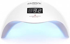 SUNUV UV LED Nail Lamp, Nail Dryer UV LED Light for Gel Nail Polish with Auto Sensor, Timer Setting and Display Screen SUN15 Gift for Girls Women