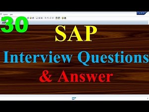 SAP Interview Questions with Answer #30