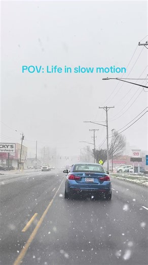 Driving through light snowfall on a typical American road. Just another winter moment behind the wheel. Follow for more real American road moments. @Roger B. - American Moments #drivinginthesnow #snowdrive #americanroads #winterdriving #drivingusa