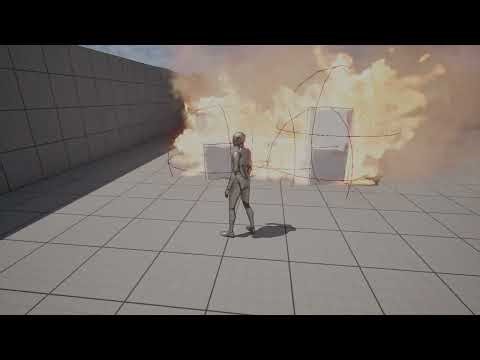 Unreal Engine 5.4.4 Fire Physics Simulation