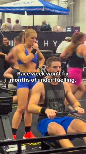 Laura Evans • Hybrid Performance Nutritionist on Instagram: "Race week gets far too much credit. Carb load. Hydrate. Taper. Dial it in. But here’s the part athletes don’t love hearing: Race week amplifies what was already built. It doesn’t build it. If intake has been inconsistent… If recovery has been reactive… If carbohydrates have been chronically low… You don’t suddenly “switch on” capacity in five days. HYROX is metabolically expensive. Energy system development happens over months of: • ad