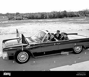 CAPE CANAVERAL Fla. -- Astronaut John H. Glenn Jr. gives a double thumbs-up as he and President John F. Kennedy arrive at the Cape Canaveral Missile Test Annex in Florida Stock Photo - Alamy