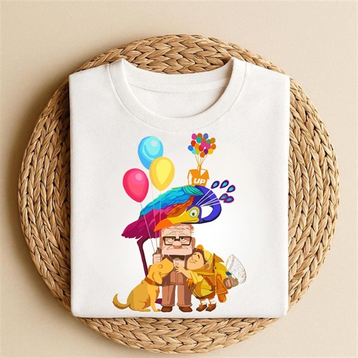 Cute Disney Pixar up Carl Russell Dug Kevin House Balloon Group T-shirt, Disneyland Holiday Vacation Trip Family Gift, Magic Kingdom Tee - Etsy