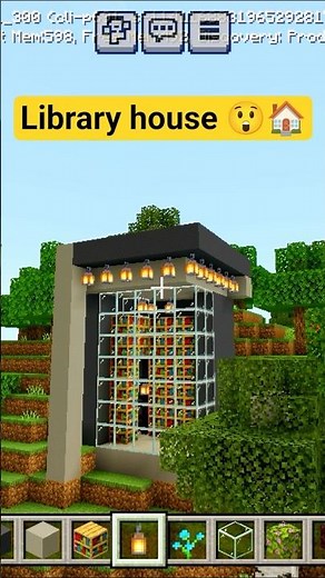 Minecraft library house 😲🏠||#minecraft #libraryhouses#minecraftshorts