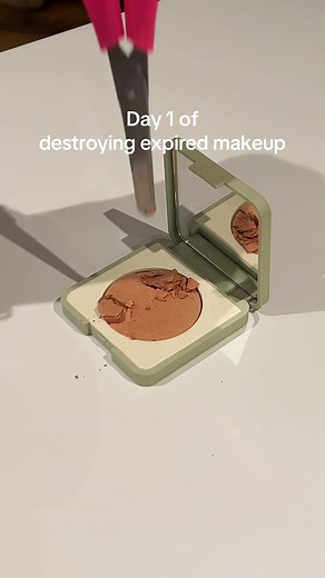 Destroying Expired Makeup: Day 1 of the Challenge