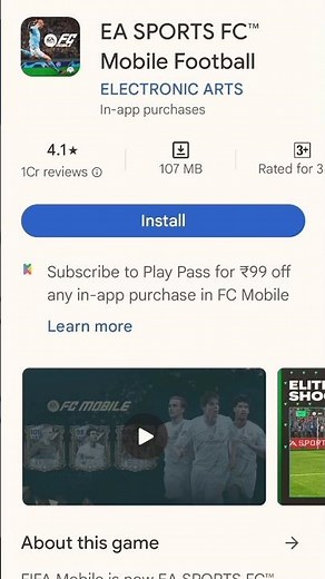 how to download EA Sports Fc mobile football on play store #football #footballshorts #sorts