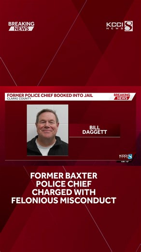 A State Auditor's Office investigation claimed William Daggett got more than $51,000 in payroll and compensation time payments he was not due while he was police chief in Baxter, Iowa. Today, he was booked into jail on felony charges. More: https://t.ly/18PCn | KCCI