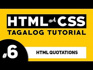 Part 6: HTML QUOTATION - HTML and CSS Tagalog Tutorial | Illustrados