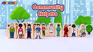 Atoylink 36Pcs Wooden Community Helpers Pretend Play Toys for Kids 3 4 5 6 Year Old, Wooden People Figures Blocks Occupations Dress up Toddlers Preschool Learning Toys Boys Girls Birthday Gifts
