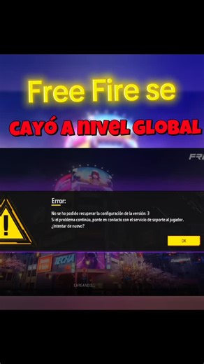 FUEGOff2 on Instagram: "🚨 Free Fire se cayó a nivel global, el error no es tu celular ni tu internet, el problema afecta a todas las regiones y por ahora no deja entrar al juego; Garena ya estaría trabajando en la solución, dejá tu like, compartí y seguime para más contenido 🔥 #FreeFire #FreeFireCaído #Garena #FFNoticias #FUEG0FF2"