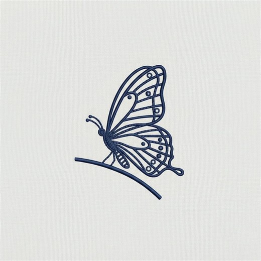 Butterfly Machine Embroidery Design, Minimalist Line Art Embroidery File, Small Butterfly PES, Digital Download for Machine Embroidery - Etsy